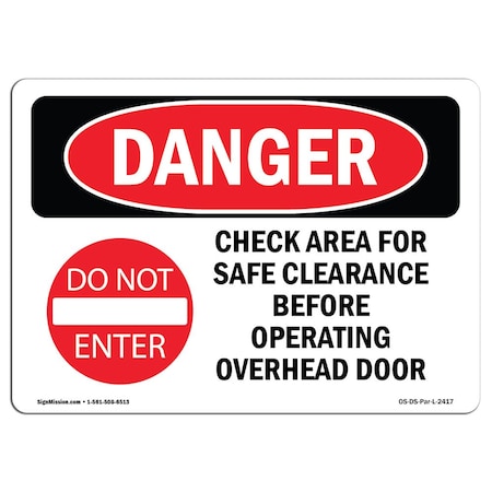 Signmission OSHA Danger Sign, 12" Height, 18" Width, Rigid Plastic, Chemical Spray In Progress, Landscape OS-DS-P-1218-L-2417